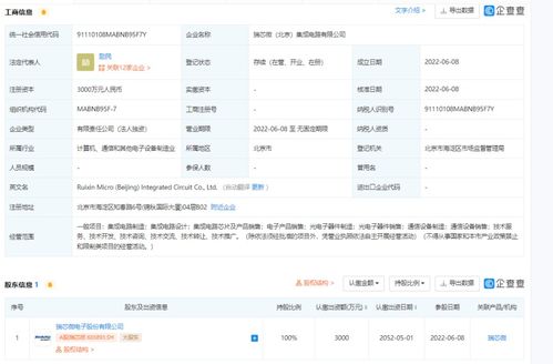 瑞芯微斥資3000萬元在京成立集成電路公司，強(qiáng)化信息系統(tǒng)集成服務(wù)布局